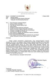 Wafatnya Try Sutrisno, Mensesneg Instruksikan Kibarkan Bendera Setengah Tiang 2–4 Maret 2026 2 Try Sutrisno