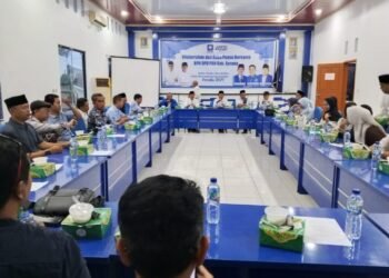 Pengurus DPD PAN Kabupaten Serang menggelar acara buka bersama di kantornya di Kecamatan Ciruas, Senin 2 Maret 2026. (Dokuemntasi Bantenraya.com)