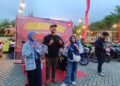 Keseruan para pengendara Honda Vario 125 saat melaksanakan ngabuburide di Kota Serang Minggu 8 Maret 2026. (Raden/Banten Raya)