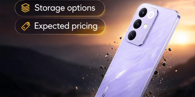 Tampilan Realme C83 5G yang sudah meluncur di India dengan harga terjangkau. (Instagram/@whatmobile_official)