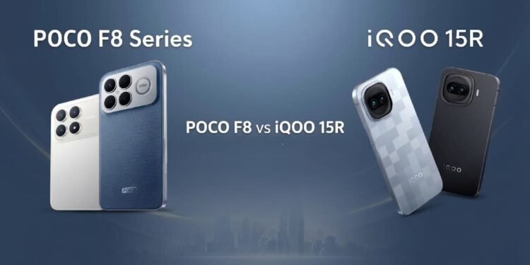 Komparasi iQOO 15R vs POCO F8 Pro, Mana HP Terbaik di Kelas Rp9 Jutaan? 1 Ilustrasi iQOO 15R vs POCO F8 Pro.