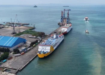 Suasana di Pelabuhan Ciwandan yang akan dipersiapkan untuk menampung pemudik Lebaran 2026. (Dokumentasi Pelindo Banten)