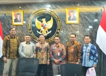 Tim PSEL Serang Raya yang mendatangi Kemenko Bidang Pangan pada Kamis, 12 Maret 2026. (Dokumentasi DLH Cilegon)