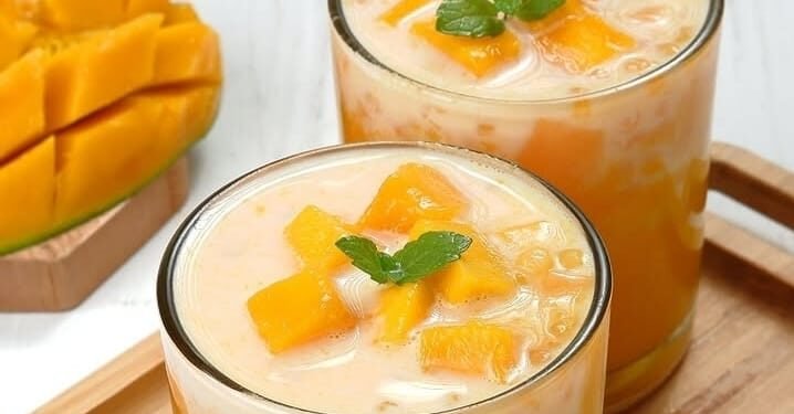 Mango sago ala Thailand bisa jadi menu buka puasa nikmat. (Instagram/@foodmart_id)