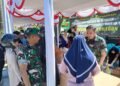Bazar Ramadhan 1447 Hijriah di Halaman Kodim 0623 Cilegon pada Jumat, 13 Maret 2026. (Gillang/Bantenraya.com)