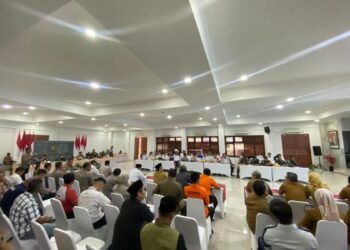 Suasana Rapat Koordinasi Persiapan Arus Mudik dan Balik Lebaran Idul Fitri di Polres Cilegon, Senin (2/3). Tia/Banten Raya